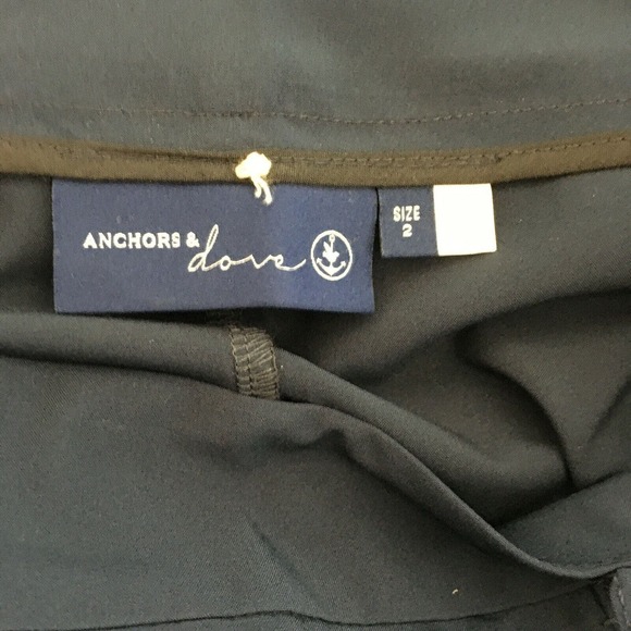 Anchors & Dove Skorts Womens Sz 2 Navy Blue Stretch Wrap Tiered Skirt - Picture 7 of 10
